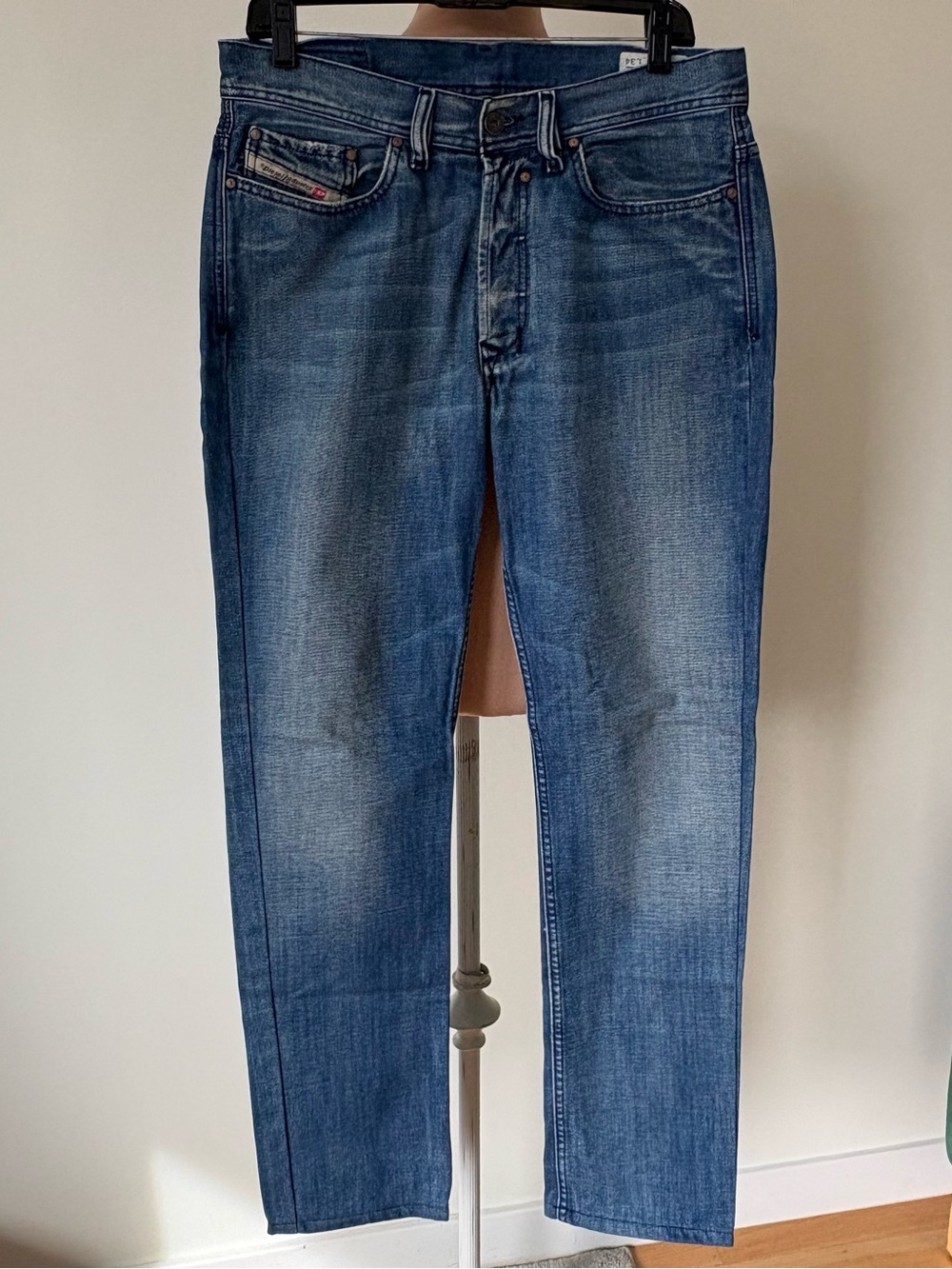 Diesel Quratt Light Wash Blue Straight Leg Italian 008AT Straight Leg Jean 30x32
